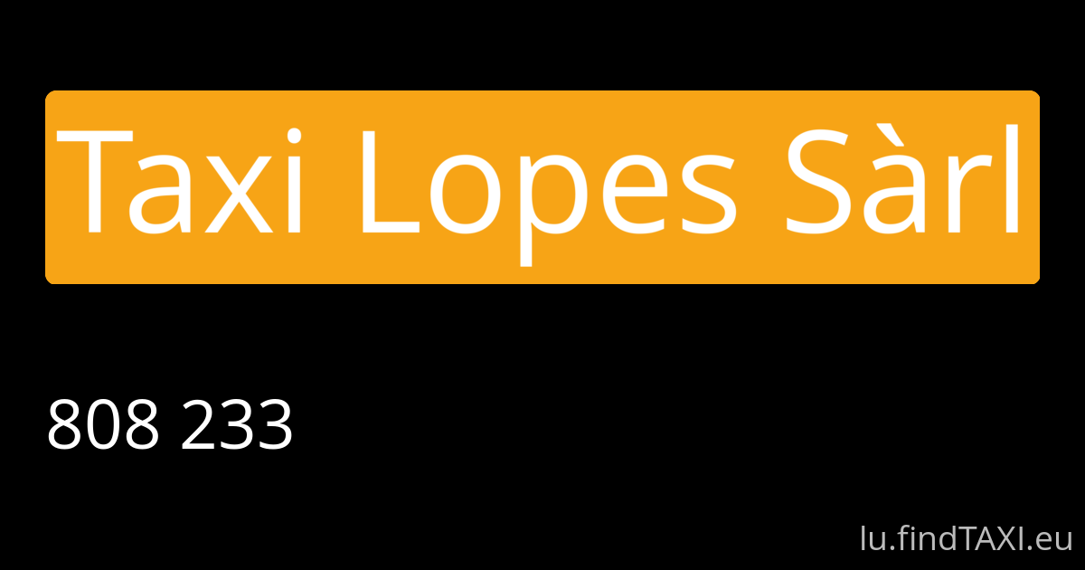 Taxi Lopes Sàrl (Diekirch)